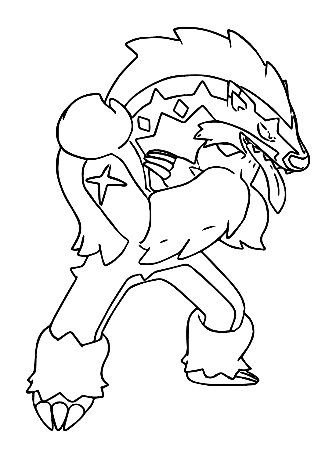 Obstagoon Drawing Coloring Page