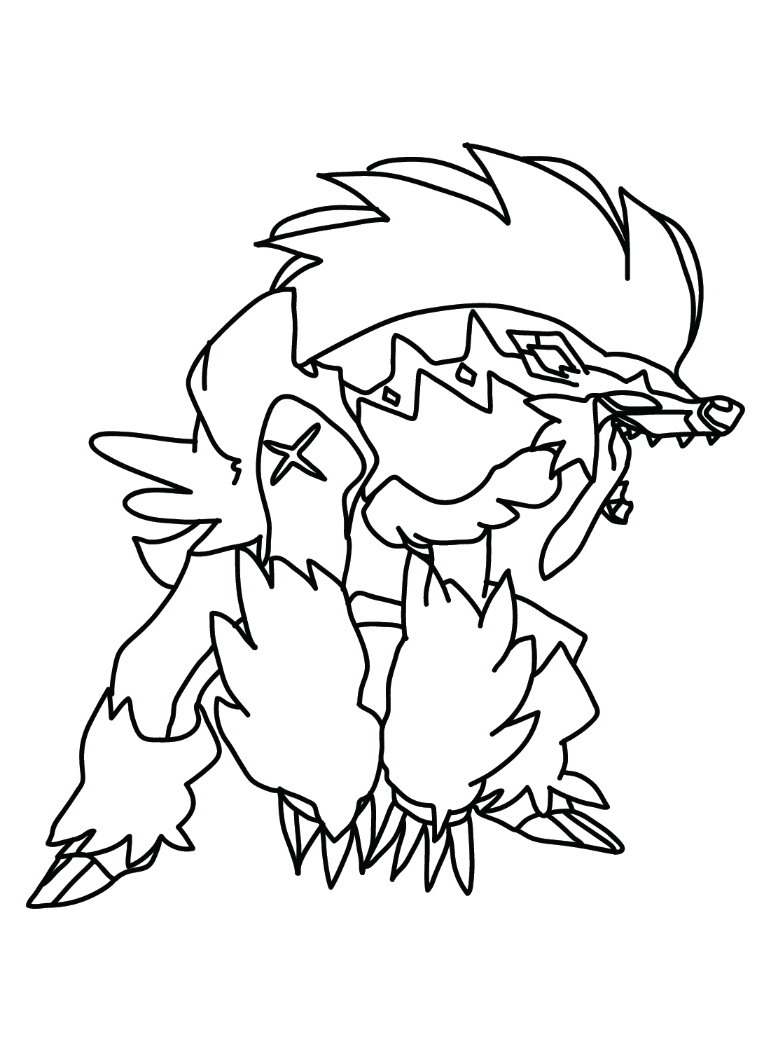 Obstagoon Evolution Coloring Page