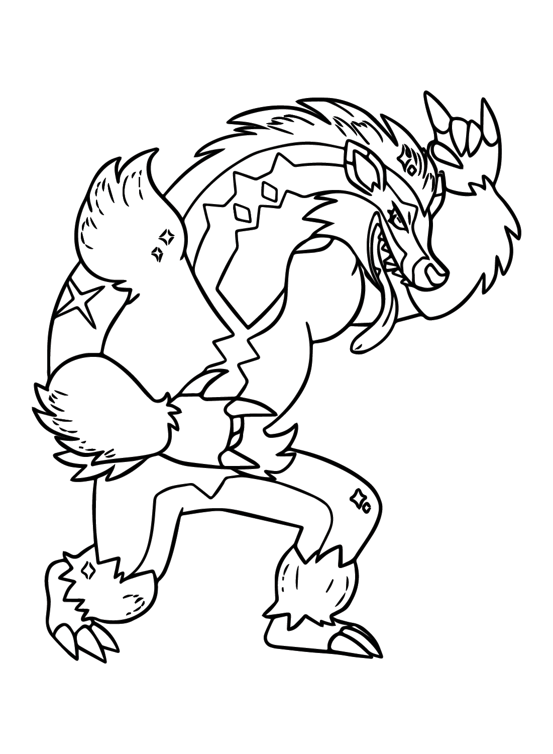 Obstagoon for Kids Coloring Page