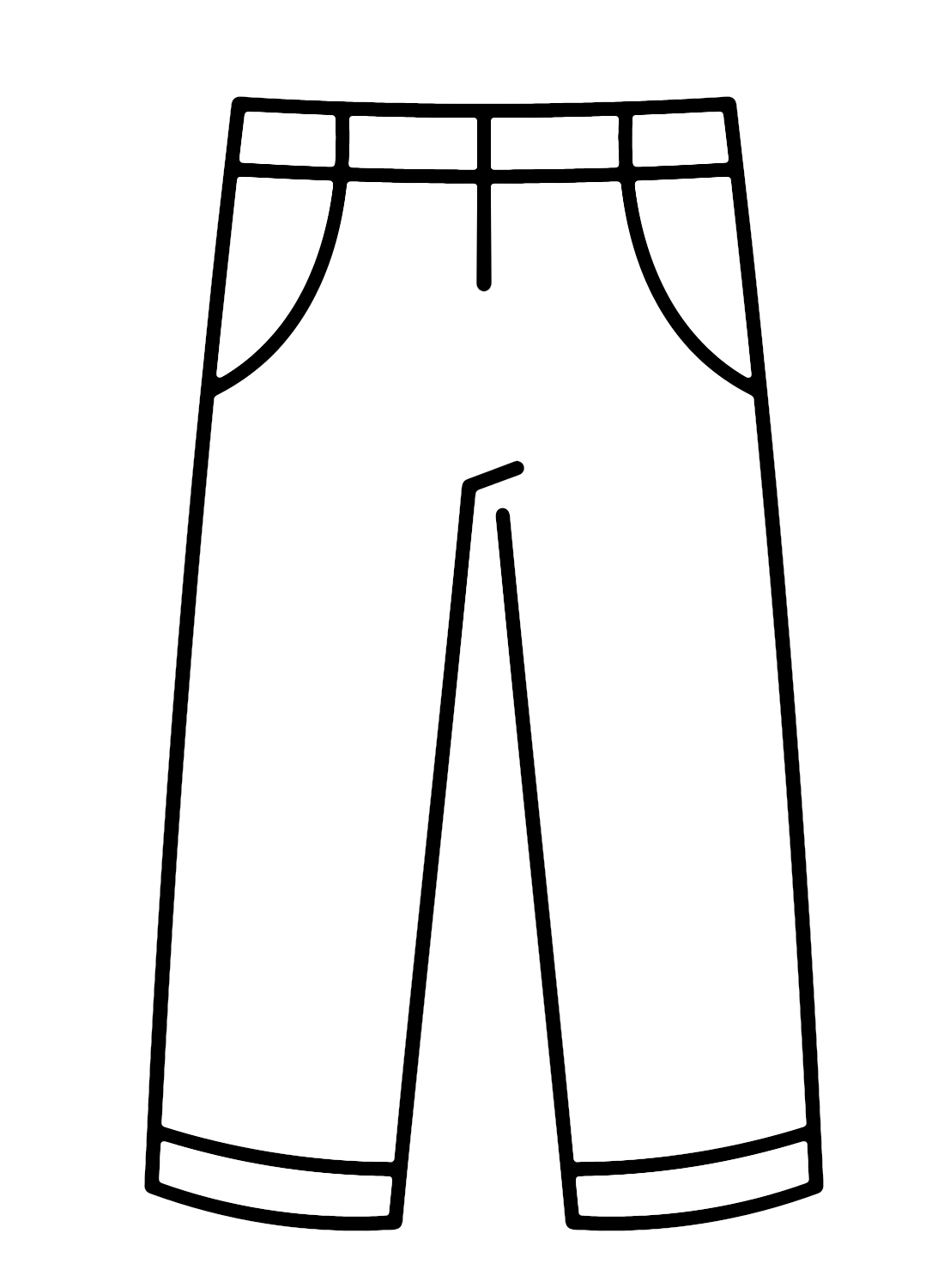 Pants Coloring Page  Easy Drawing Guides