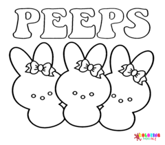 Peeps Coloring Pages