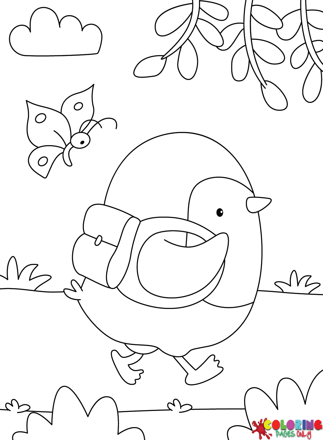 Penguin Kawaii Coloring Pages