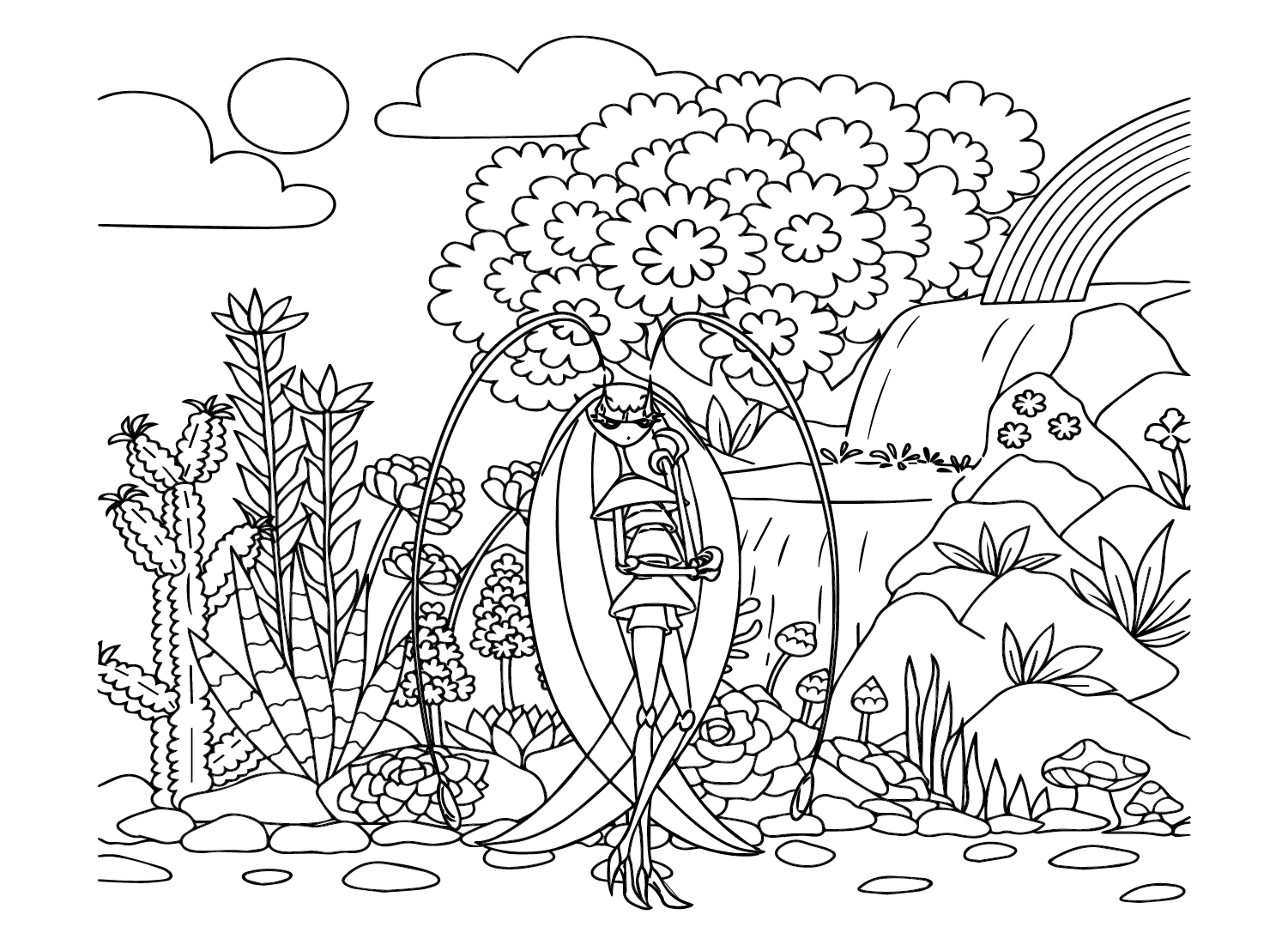 Pheromosa to Color Coloring Page