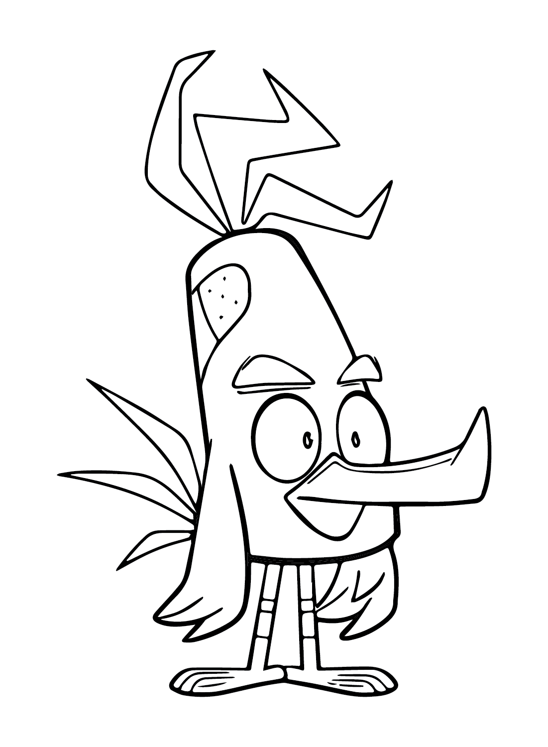 Pictures Chuck (Angry Bird) Coloring Page