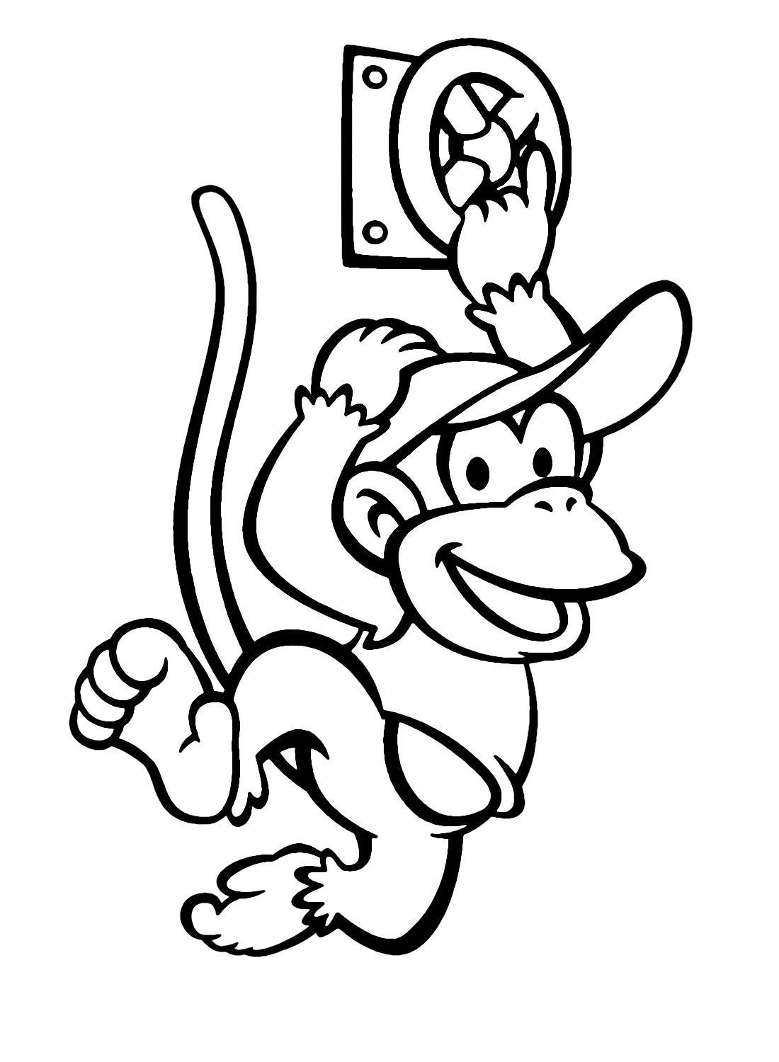 Pictures Diddy Kong Coloring Page