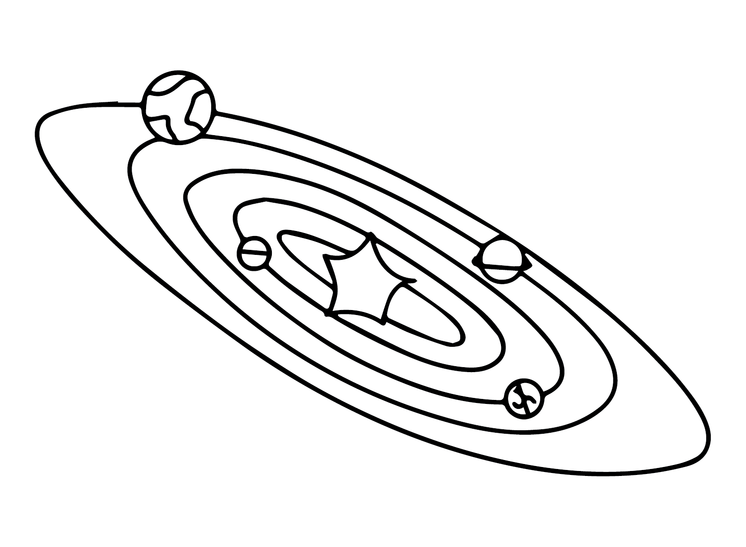 Pictures Galaxy Coloring Page