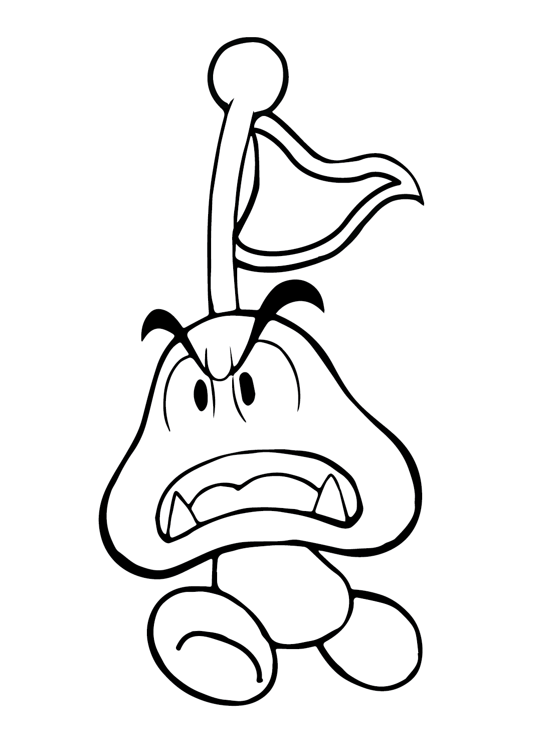 Pictures Goomba Coloring Page