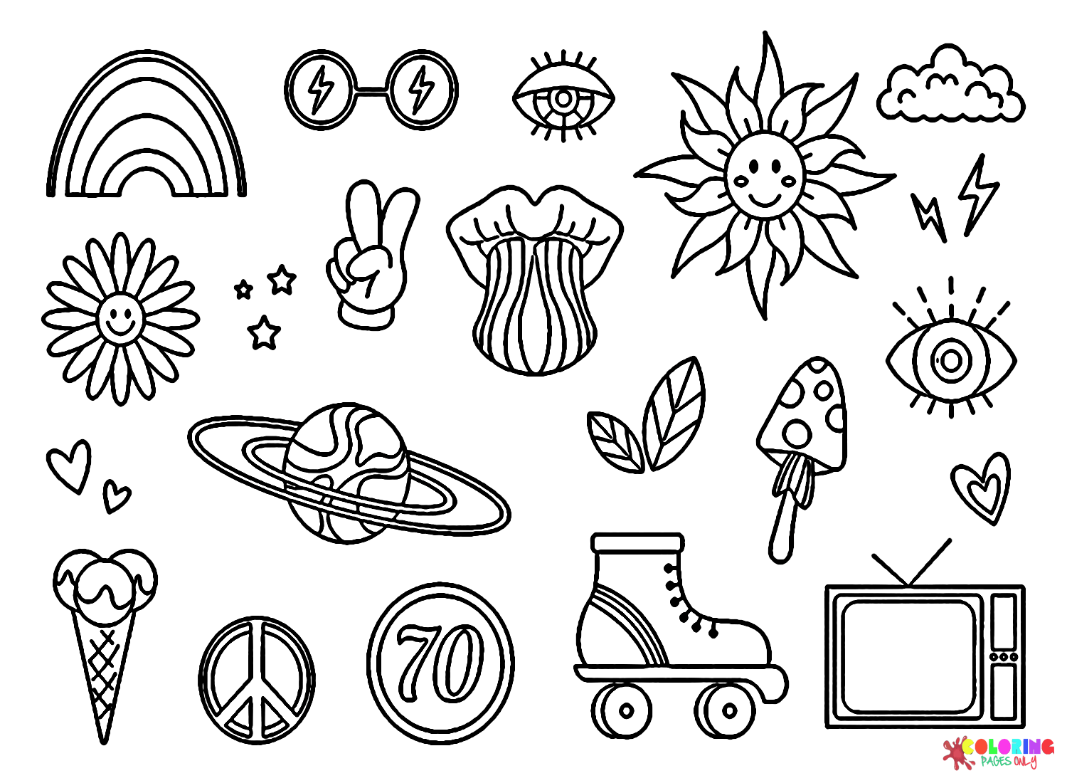 Hippie Coloring Pages - Coloring Pages For Kids And Adults