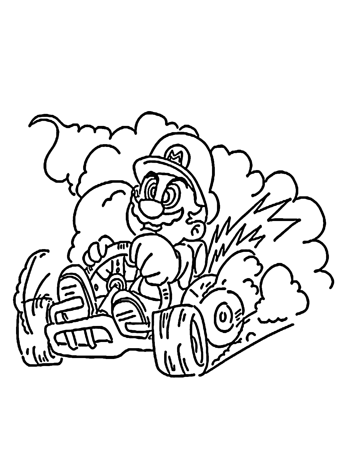 Pictures Mario Kart Coloring Pages