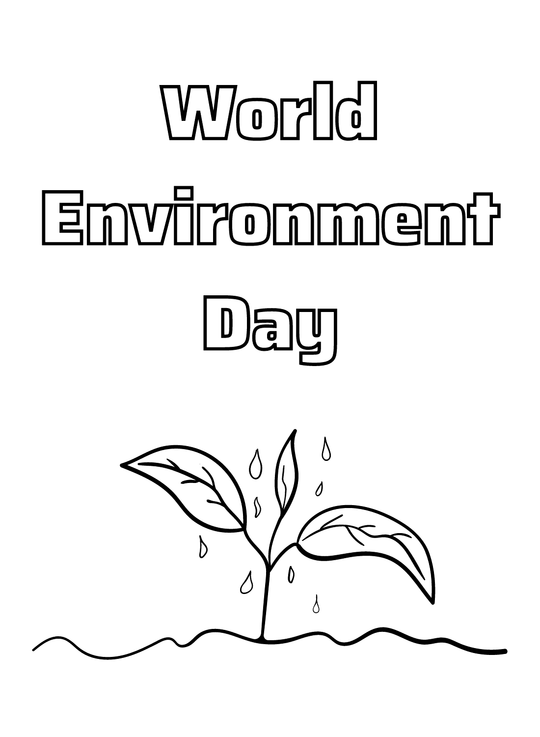 Pictures World Environment Day Coloring Page