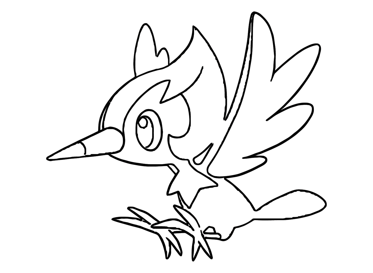 Pikipek to Color Coloring Page
