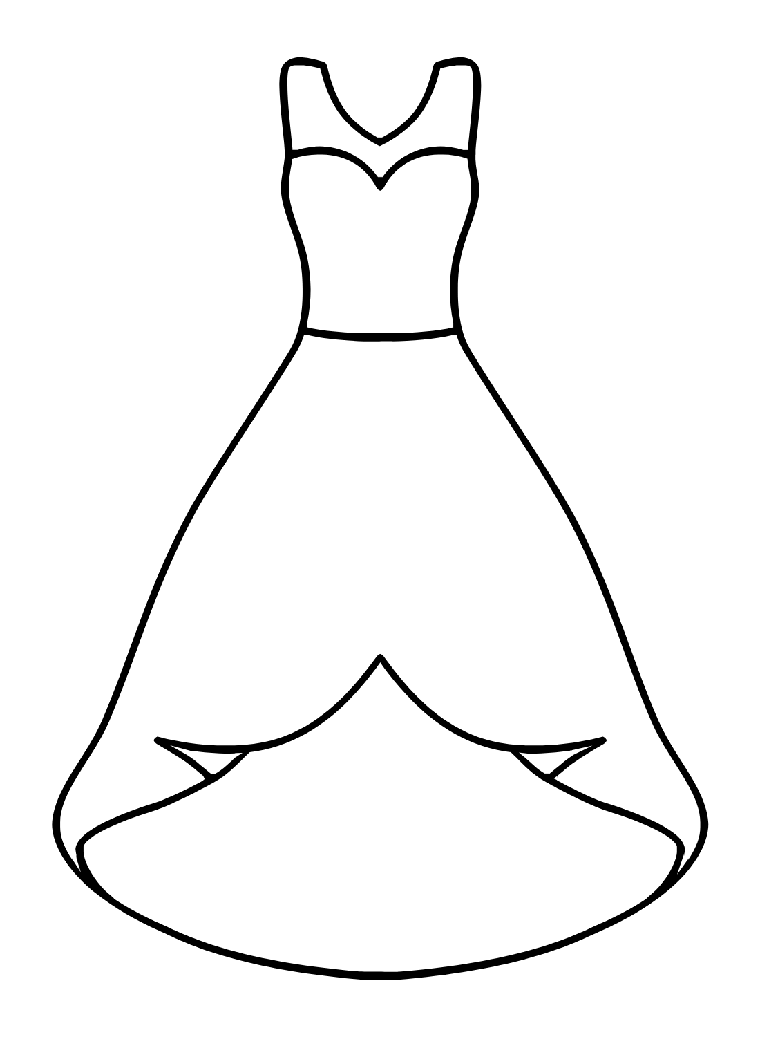 Pink Wedding Dresses Coloring Page