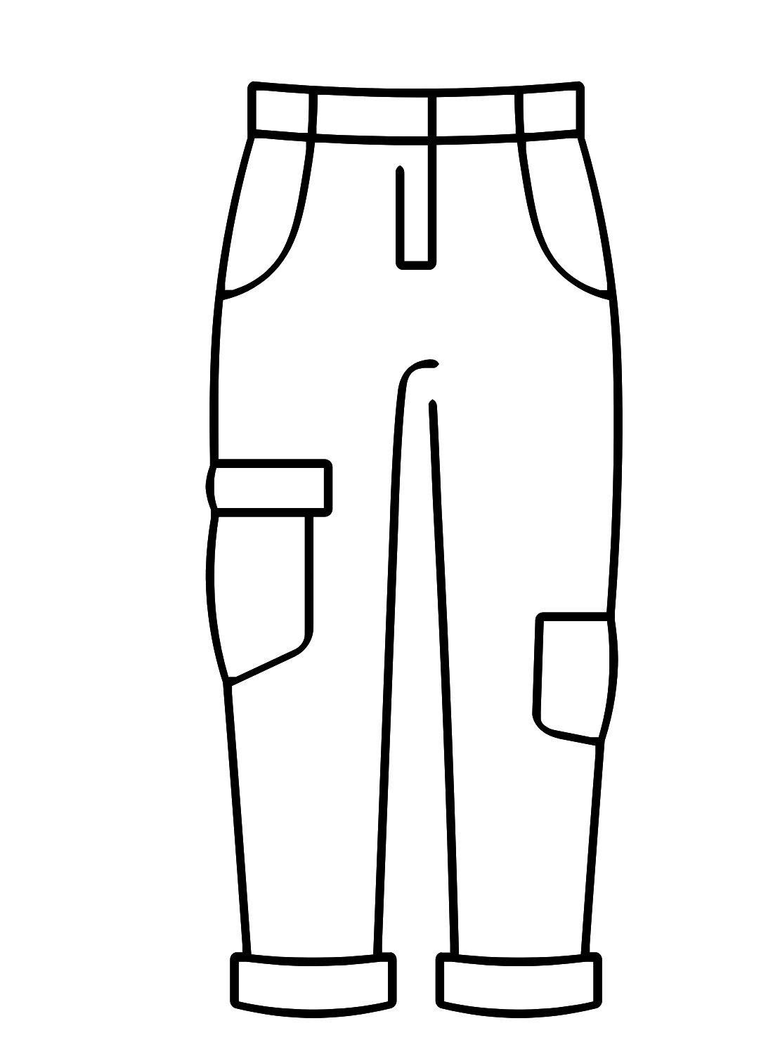 Pantalon cargo uni