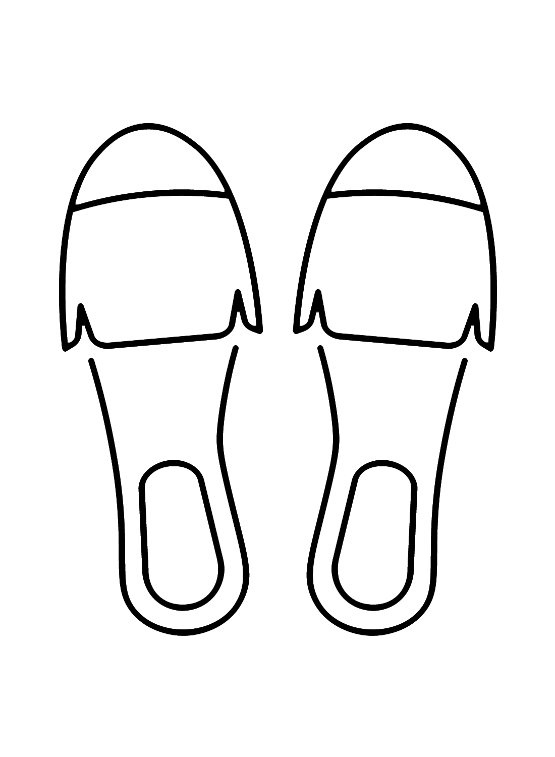 Plain Sandals Coloring Page