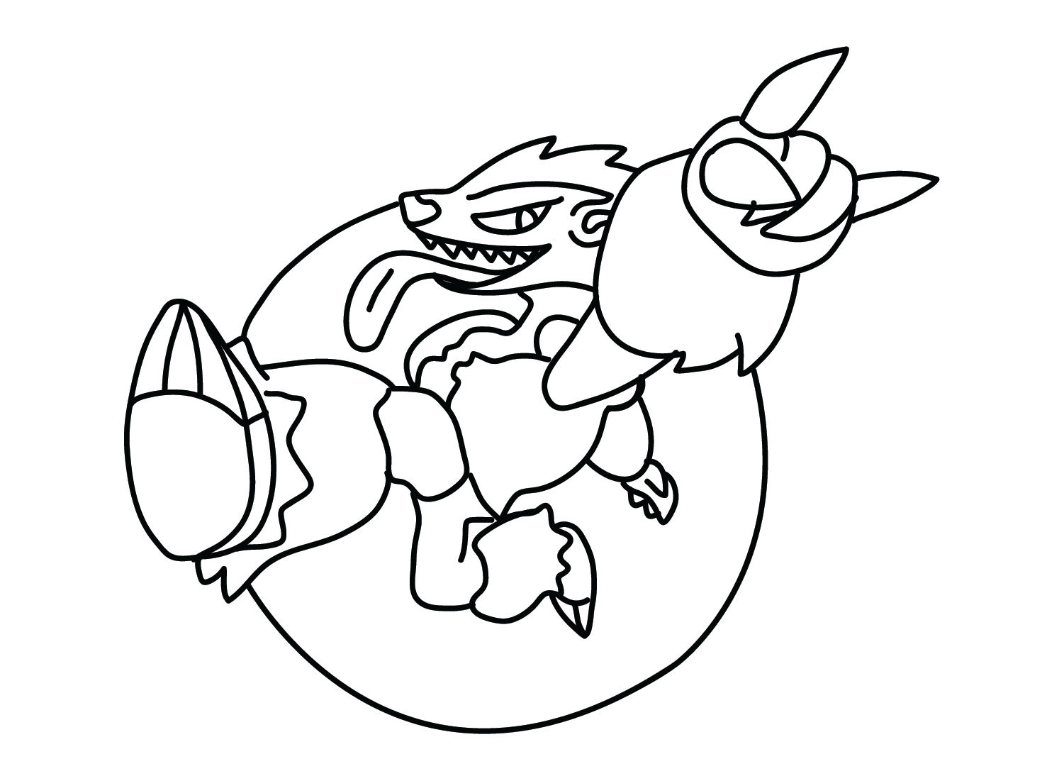 Pokemon Obstagoon Coloring Page