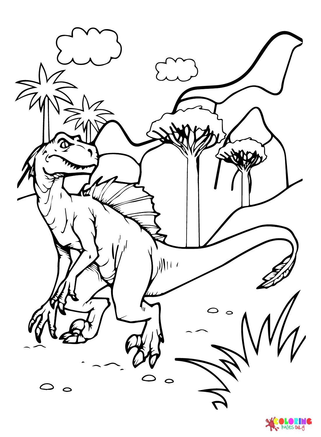 Ausmalbilder Vorgeschichte-Dinosaurier
