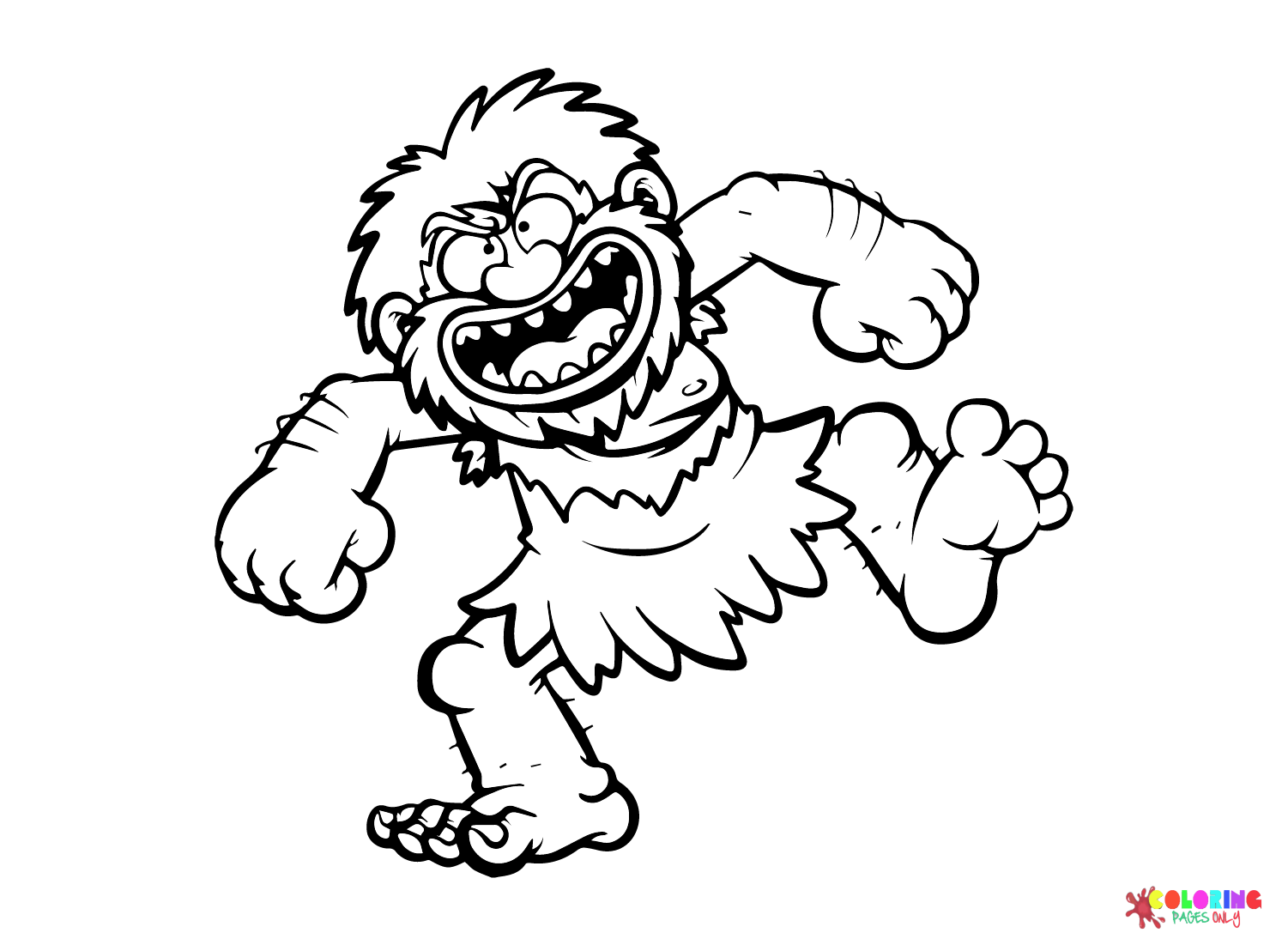 Prehistory Mankind Coloring Page