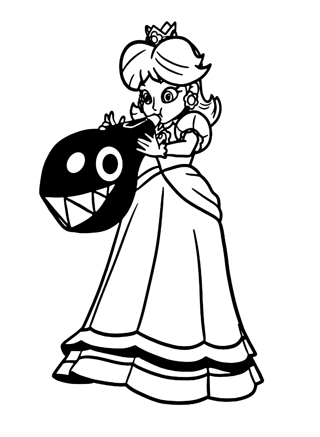 Princess Daisy in Super Mario Coloring Page
