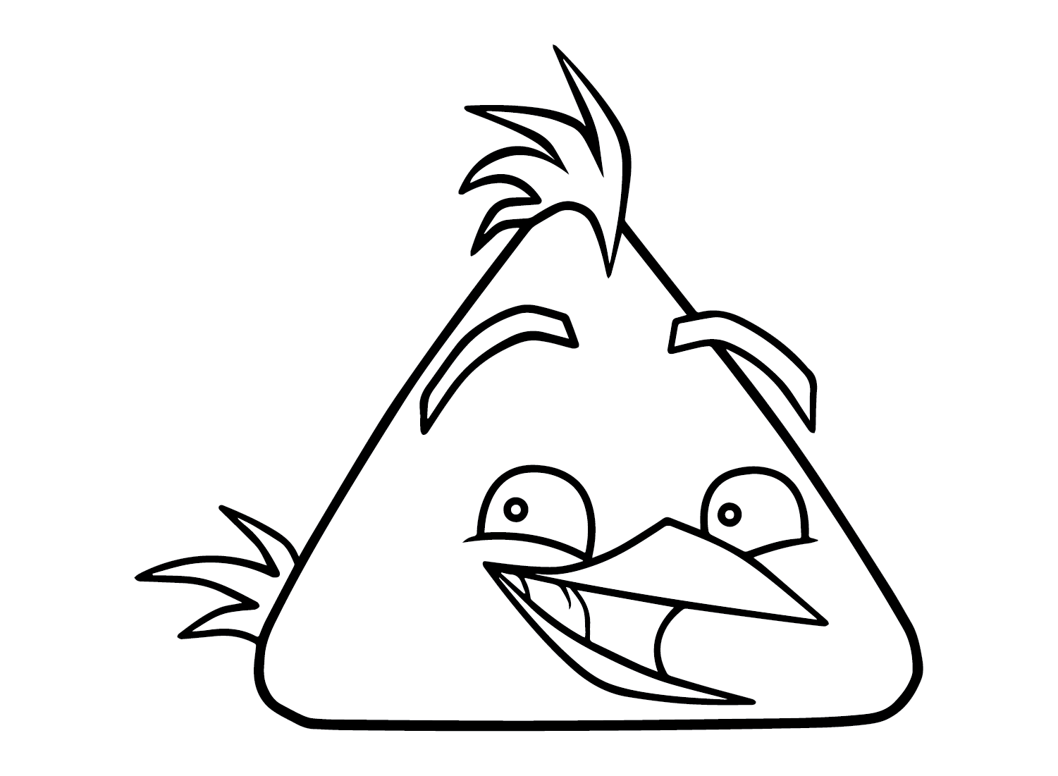 Print Chuck (Angry Bird) Coloring Page