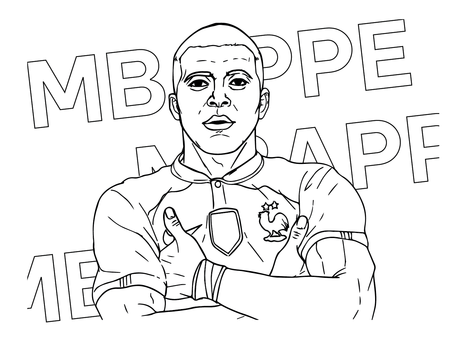 Print Kylian Mbapp Coloring Page Free Printable Coloring Pages