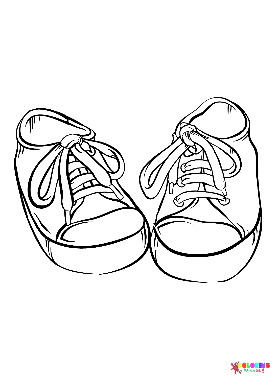 Print Sneaker Coloring Page - Free Printable Coloring Pages
