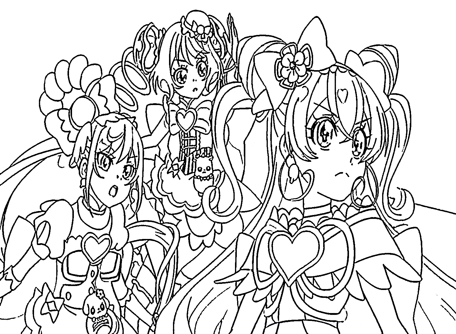 Printable Delicious Party Pretty Cure Coloring Page