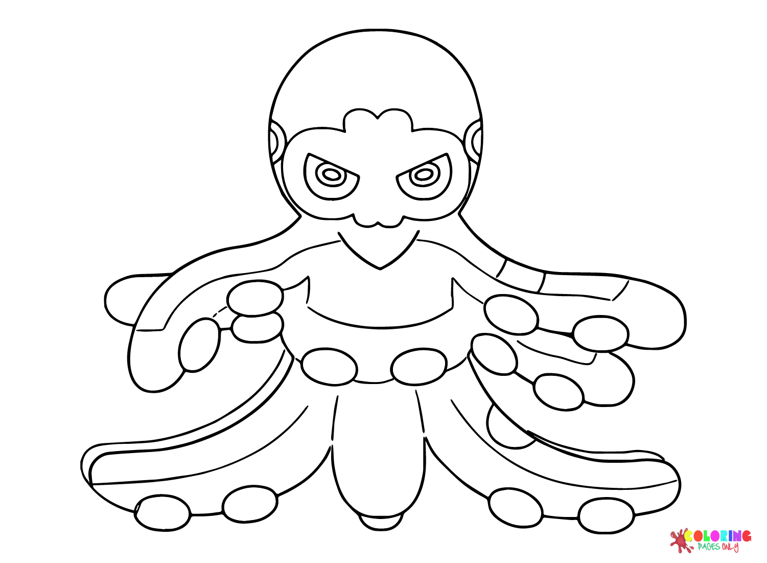 Printable Grapploct from Pokemon Coloring Page