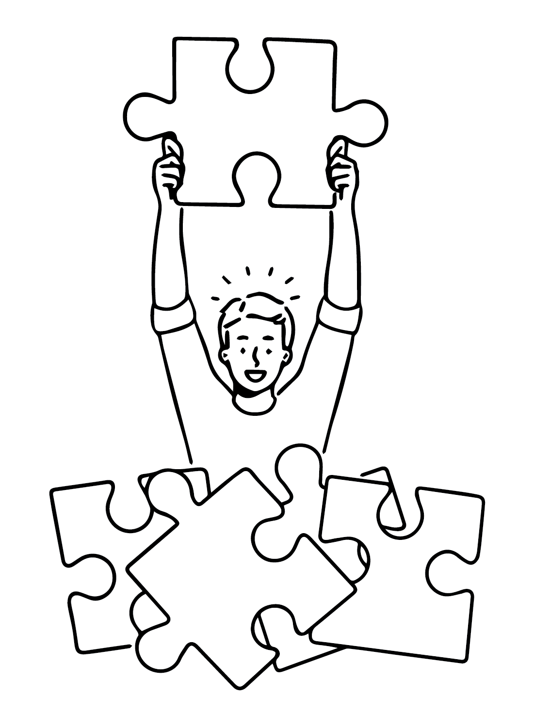 Printable Jigsaw Puzzle Coloring Page