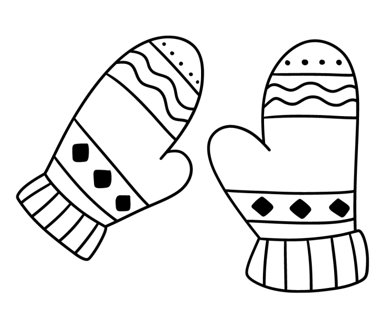 46 Free Printable Mittens Coloring Pages