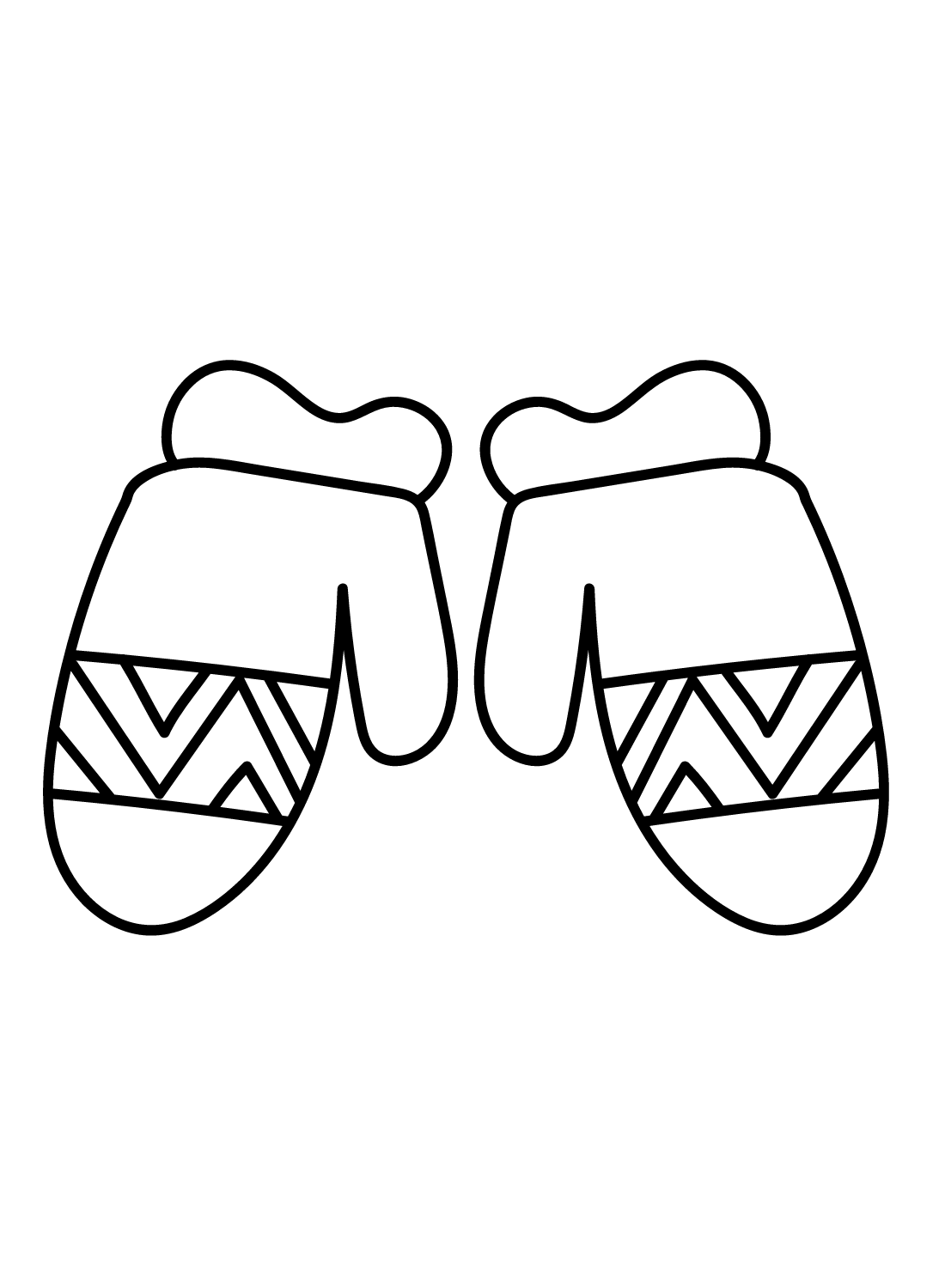Printable Mittens Pictures Coloring Page