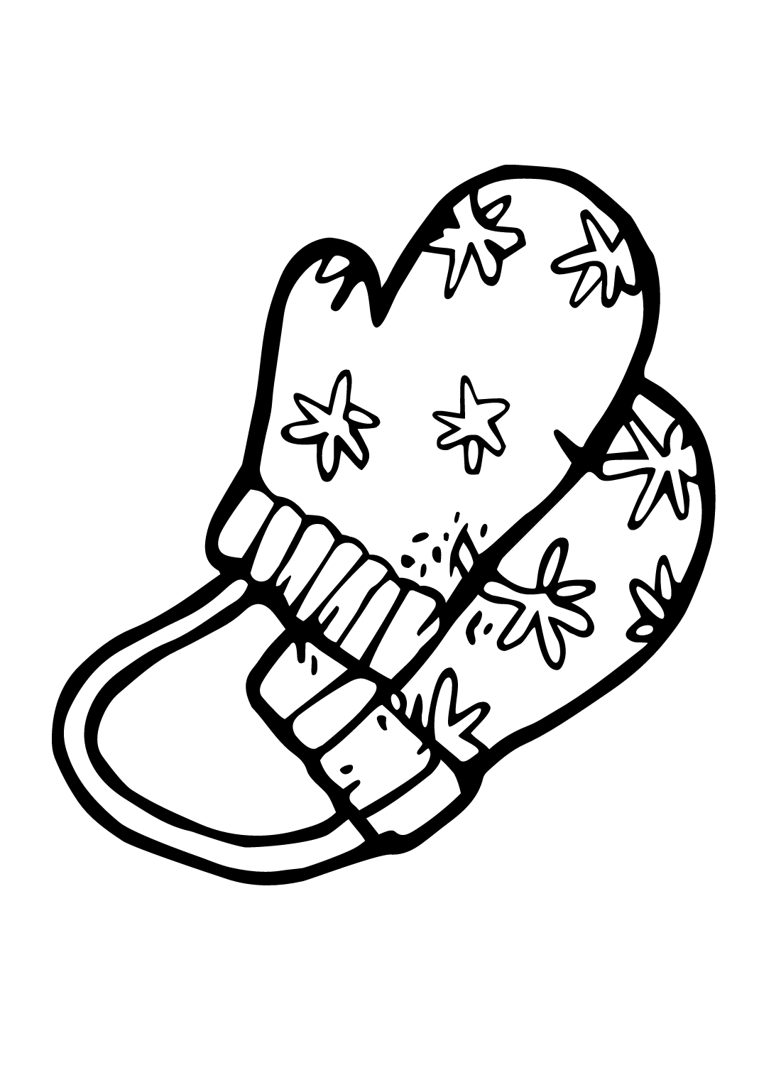 Printable Mittens Coloring Page