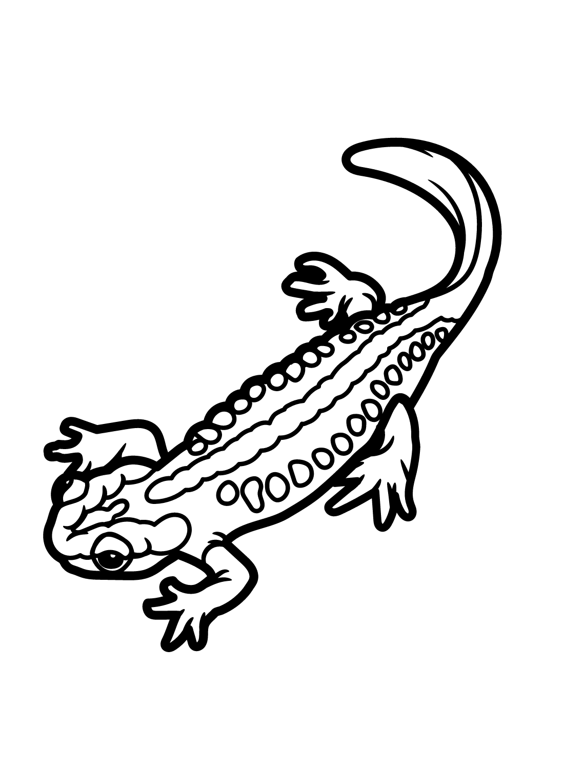 Printable Newt Coloring Page