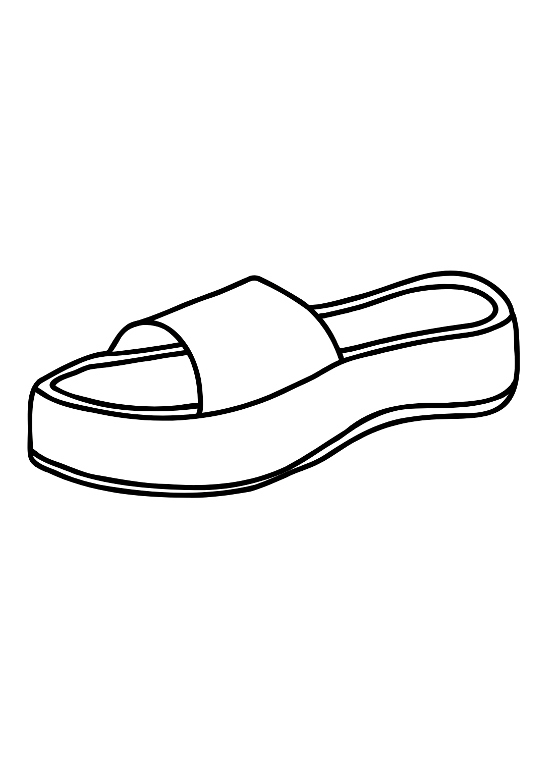 Printable Platform Sandals Coloring Page