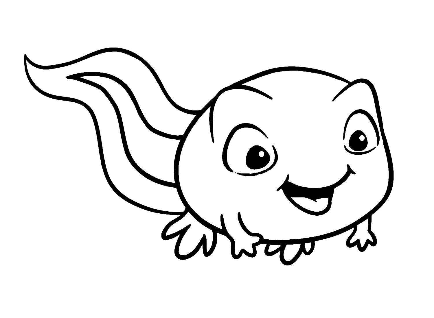Printable Tadpole Coloring Page