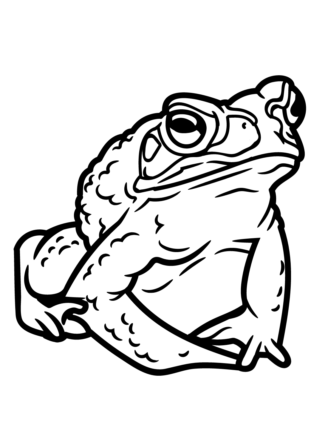 Printable Toad Coloring Page
