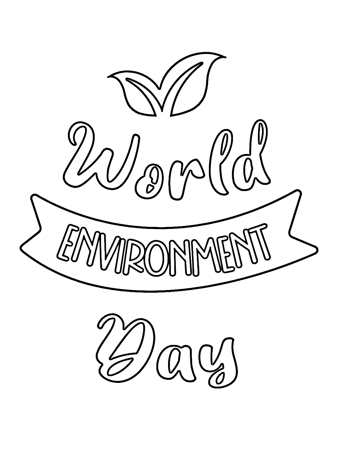 Printable World Environment Day Coloring Page