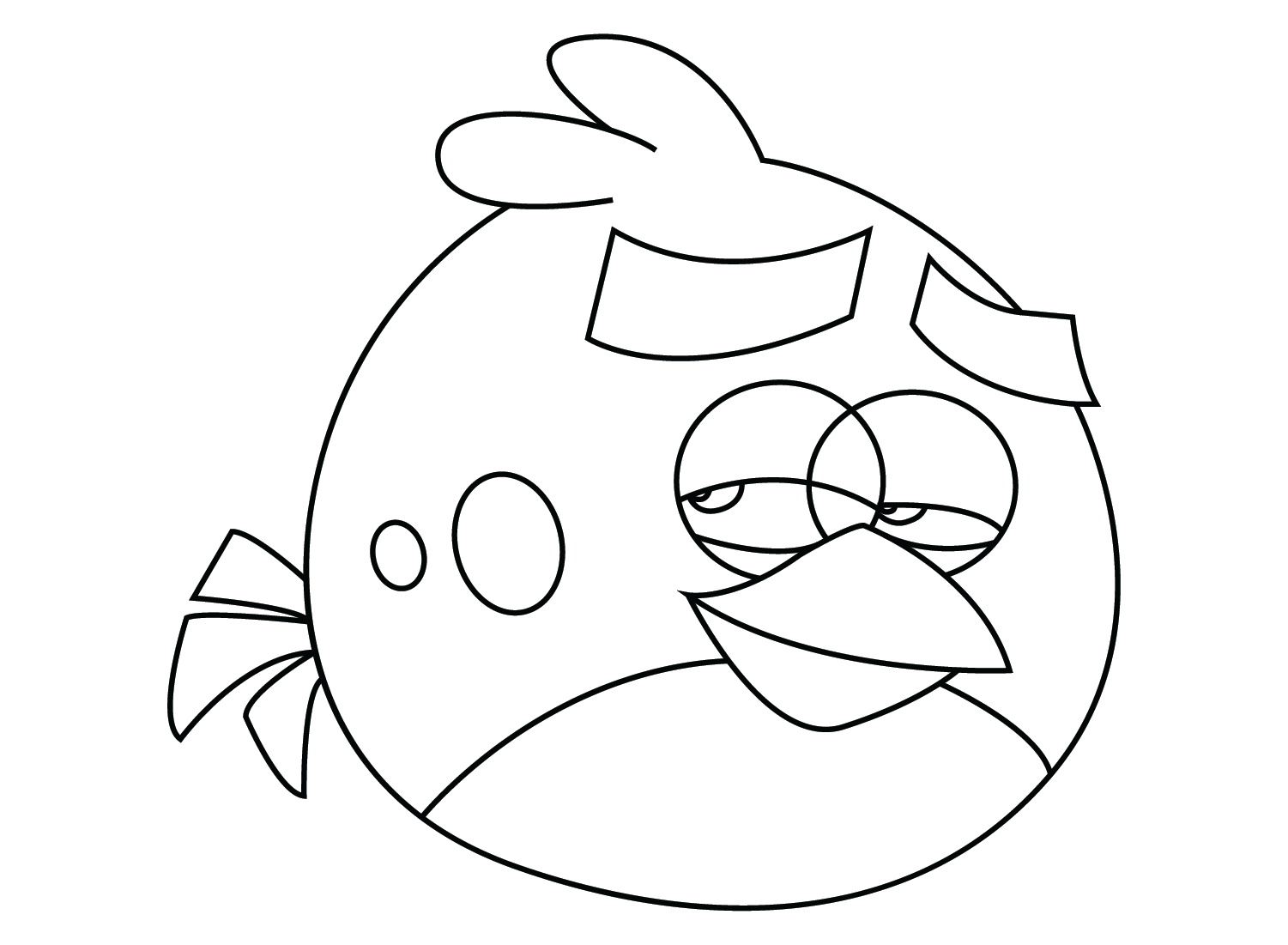 Red (Angry Bird) 2 Coloring Page