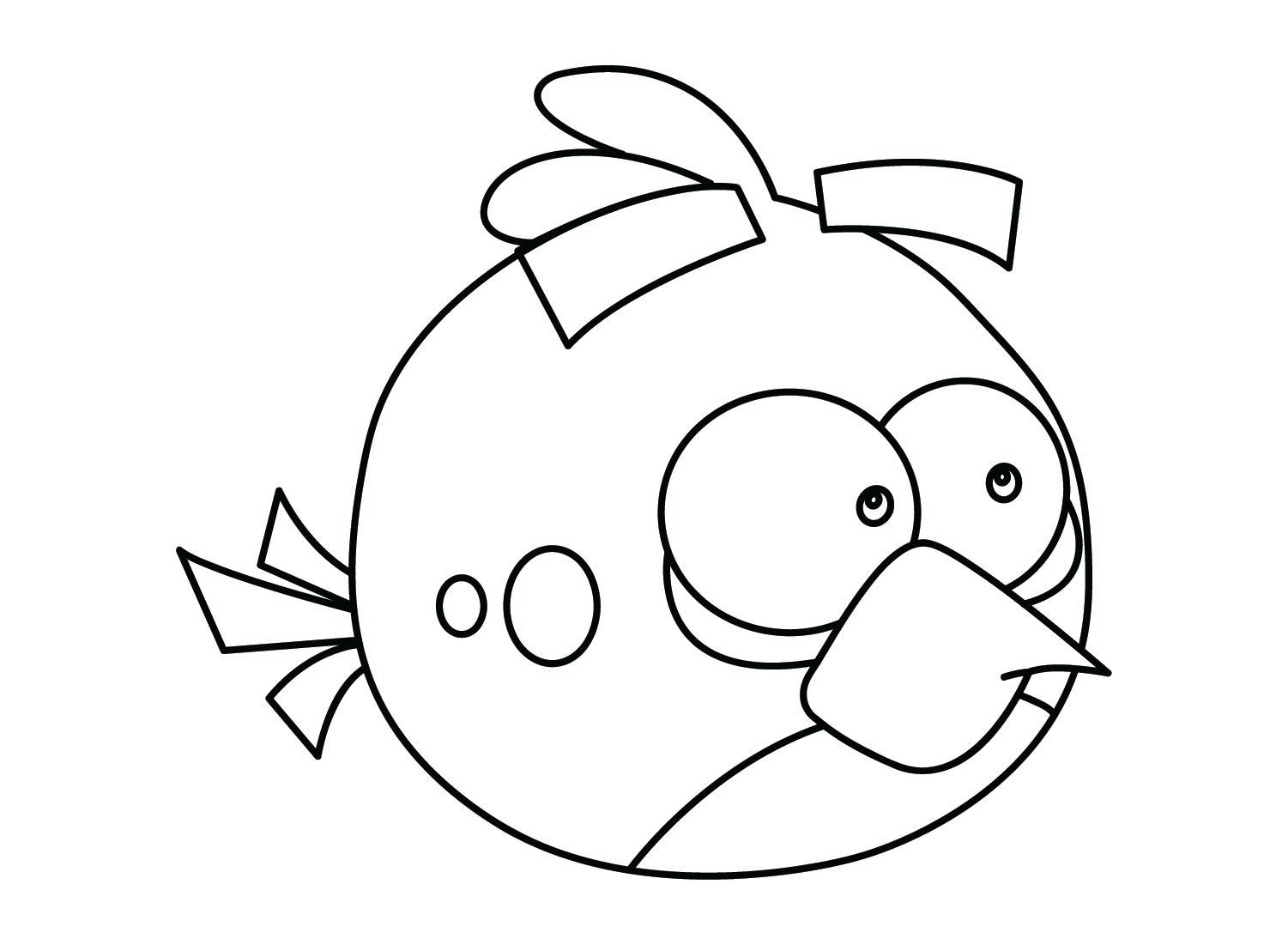 Red (Angry Bird) color Sheets Coloring Page