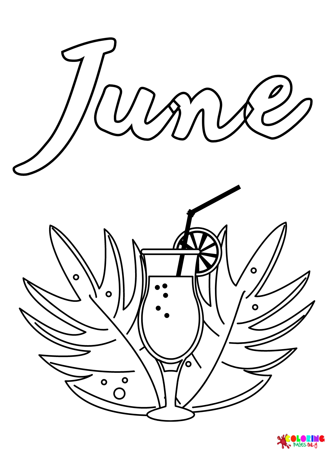 Relax June Coloring Page