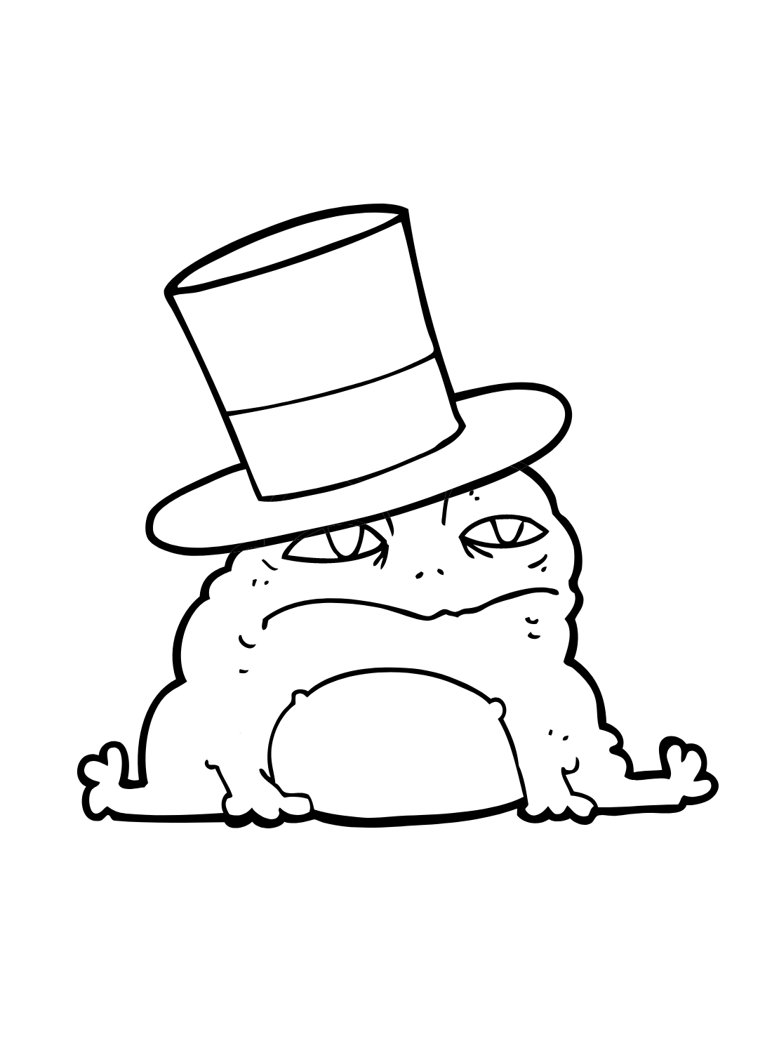 Rich Toad Coloring Page