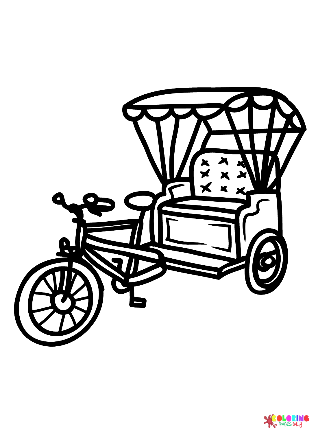 Rickshaw Free Coloring Pages