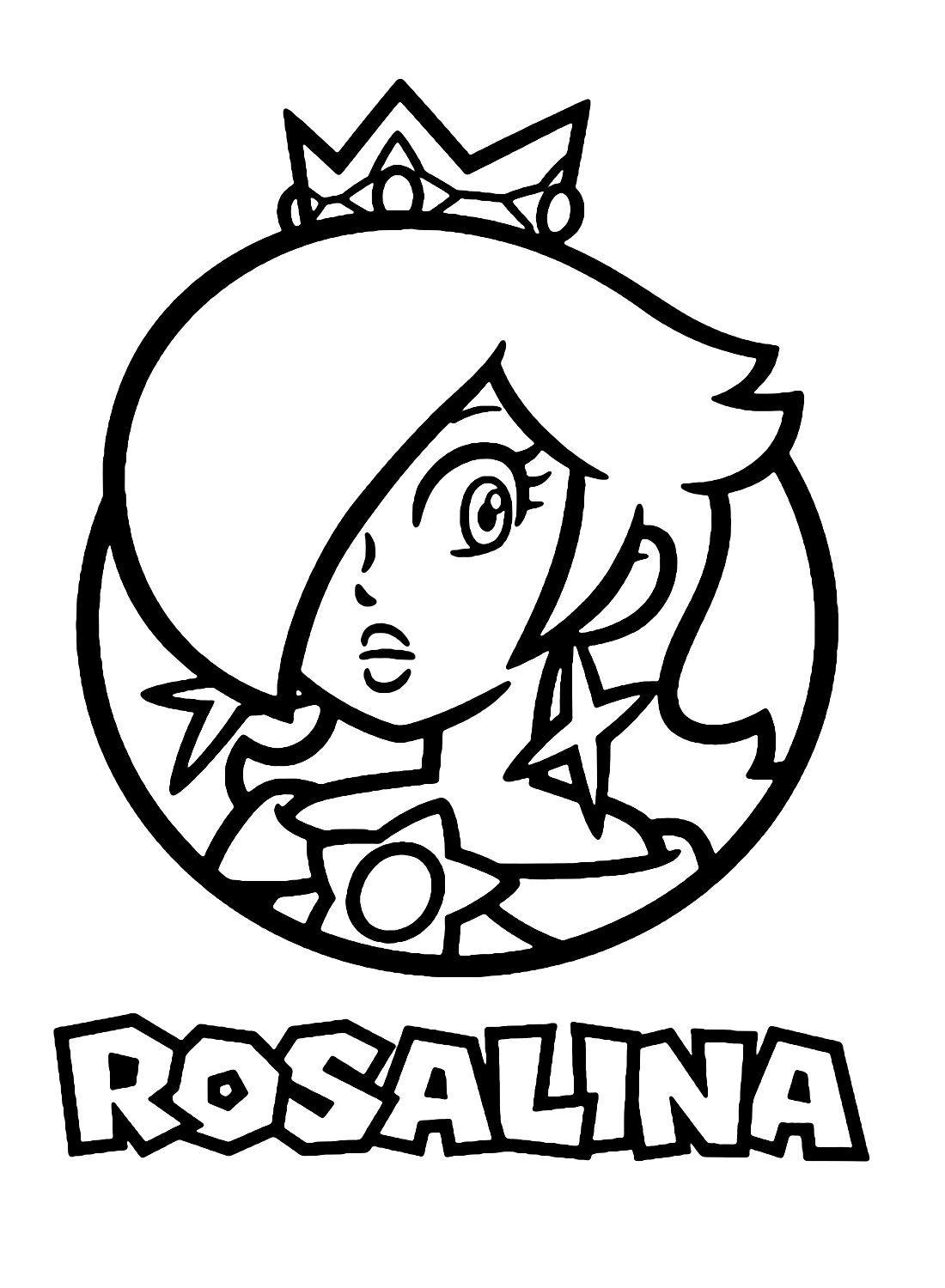 Rosalina From Super Mario Coloring Page Free Printable Coloring Pages
