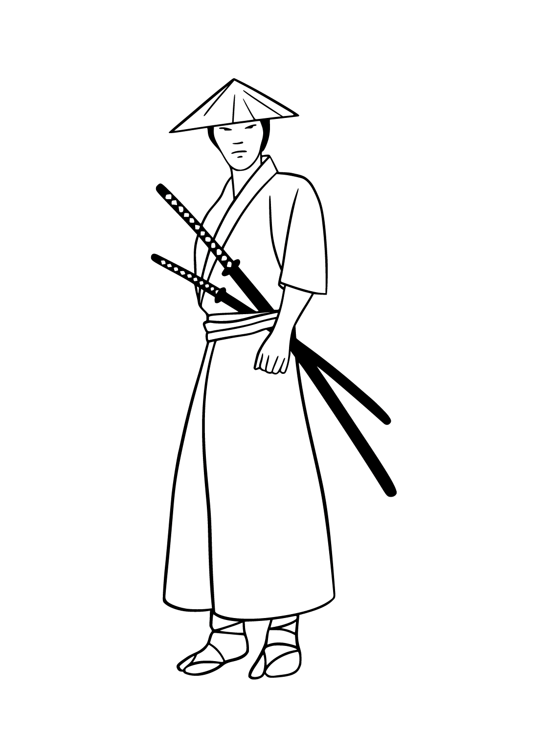 Samura Warrior Coloring Page