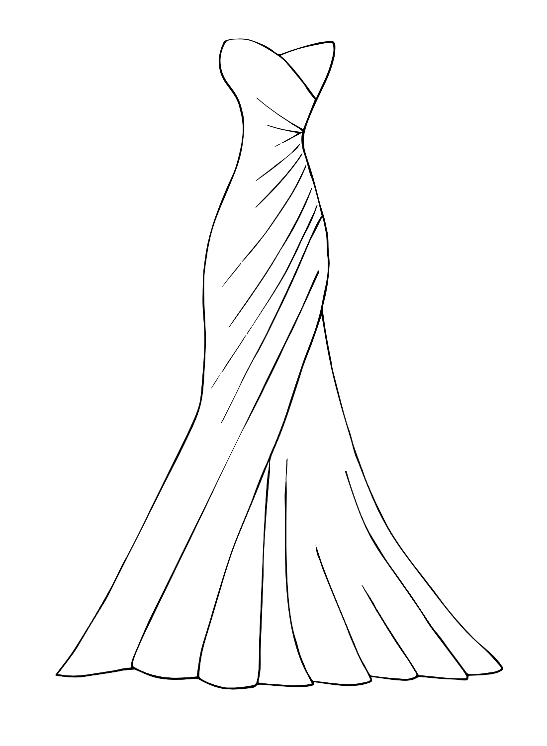 Sexy Wedding Dress Coloring Page