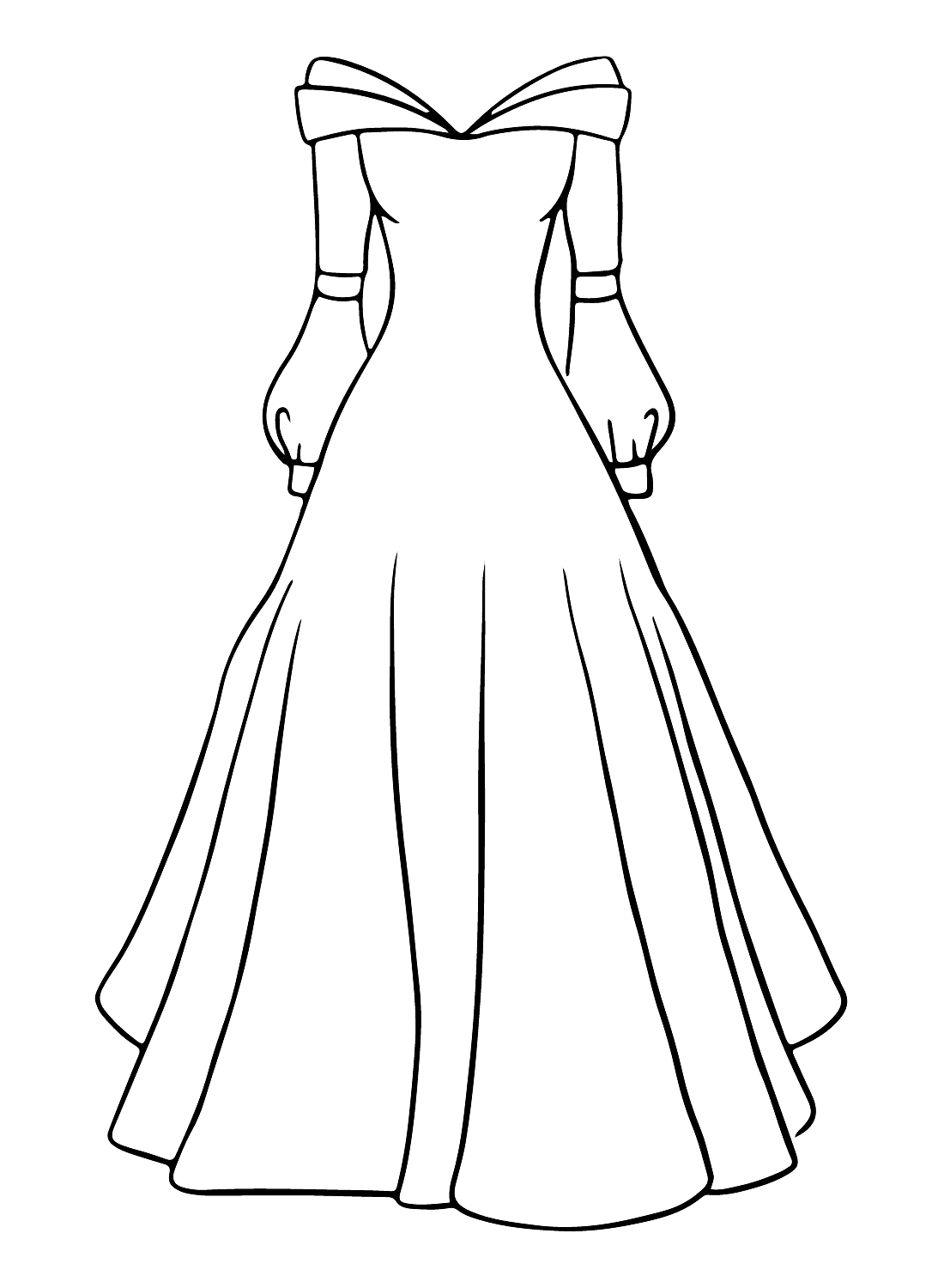 Wedding Dress Coloring Page In Illustrator EPS JPG PNG 58 OFF