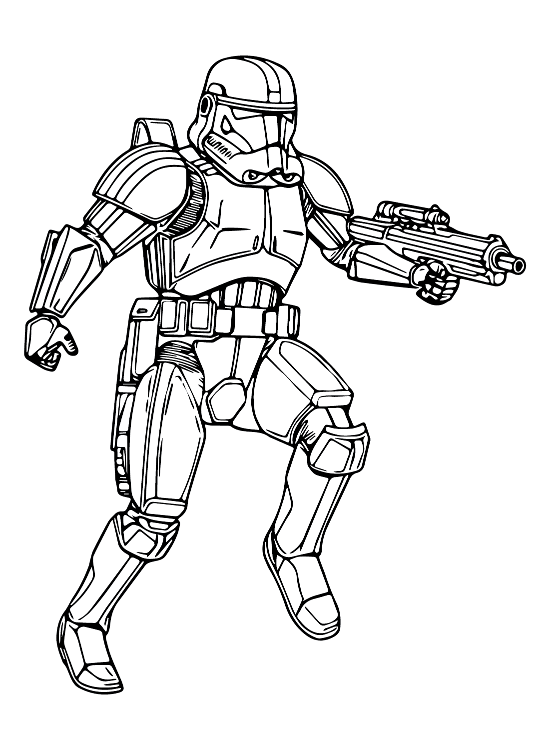Shock Trooper Drawing Coloring Page