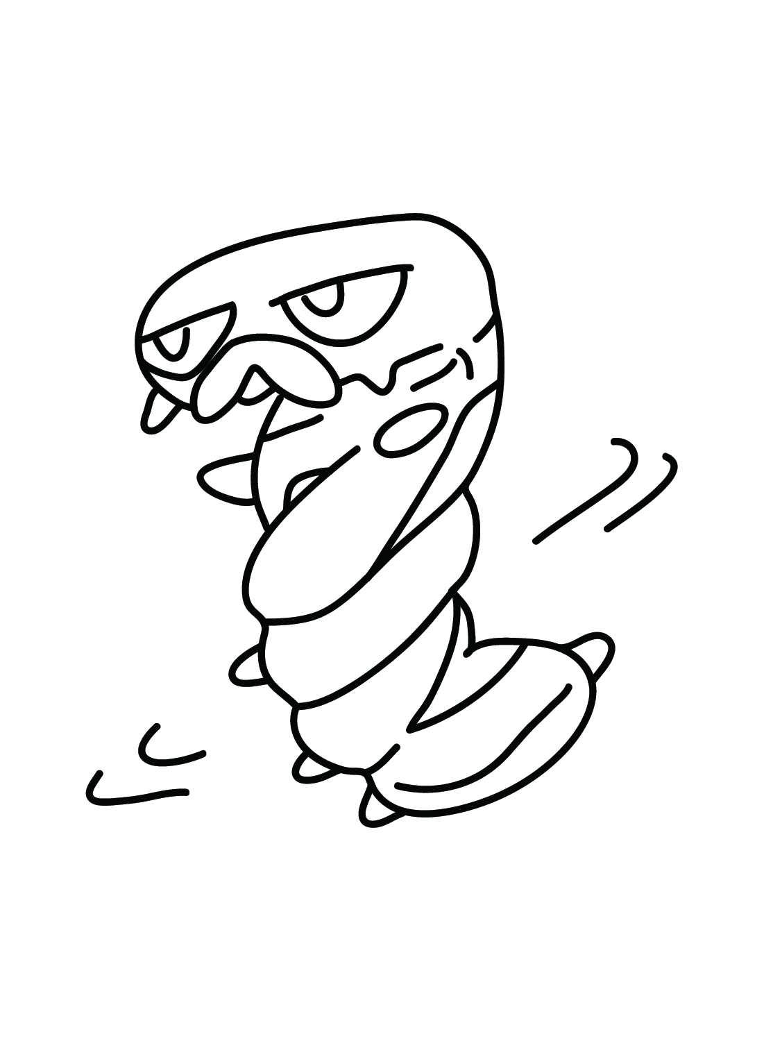 Sizzlipede Funny Coloring Page