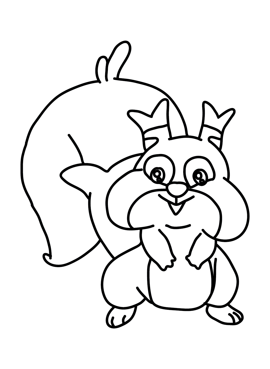 Skwovet Character Coloring Page
