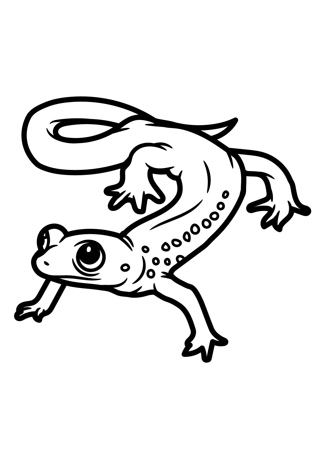 Slimy Salamander Coloring Page
