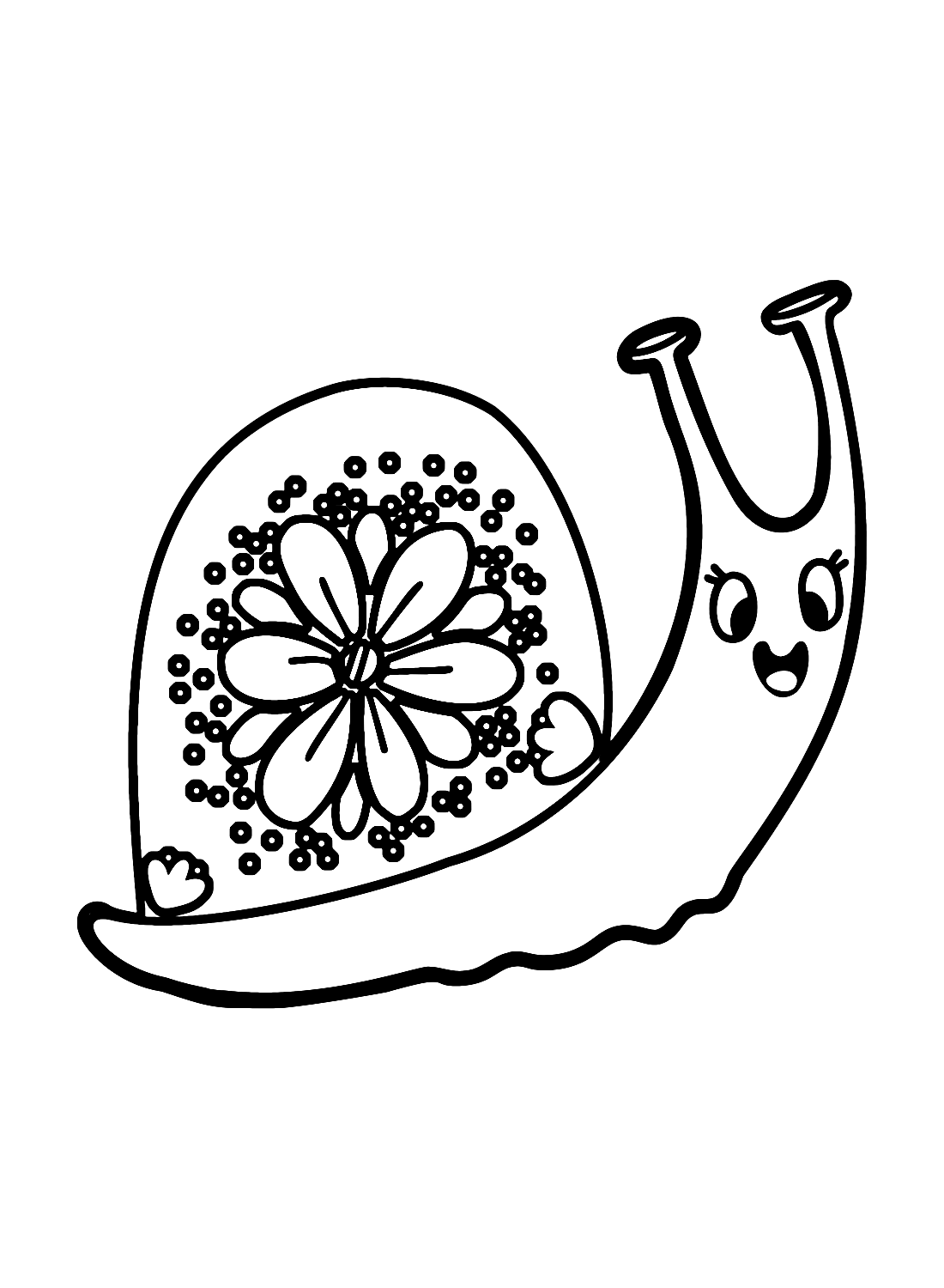 Schnecke mit Blume von Snail
